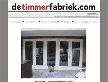 Tablet Screenshot of detimmerfabriek.com